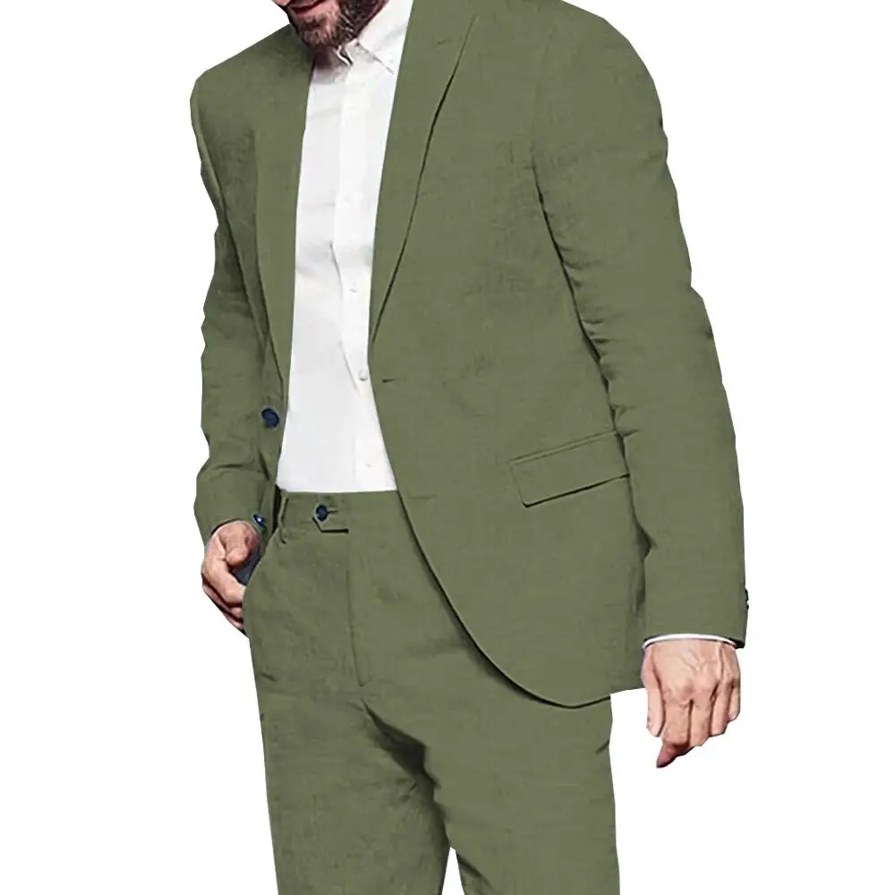 Army Green 2 Piece Jacket Pants Single Breasted Notch Lapel Suit Men Business Casual Slim Fit Blazer Party Wedding Banquet Dress
Army Green 2 Piece Jacket Pants Single Breasted Notch Lapel Suit Men Business Casual Slim Fit Blazer Party Wedding Banquet Dress