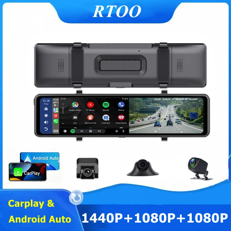 Автомобильный видеорегистратор Carplay Android с 3 камерами, видеорегистратор для автомобиля 2,5 K 2560x1440P, видеорегистратор с зеркалом заднего вида, ...
Автомобильный видеорегистратор Carplay Android с 3 камерами, видеорегистратор для автомобиля 2,5 K 2560x1440P, видеорегистратор с зеркалом заднего вида, ...