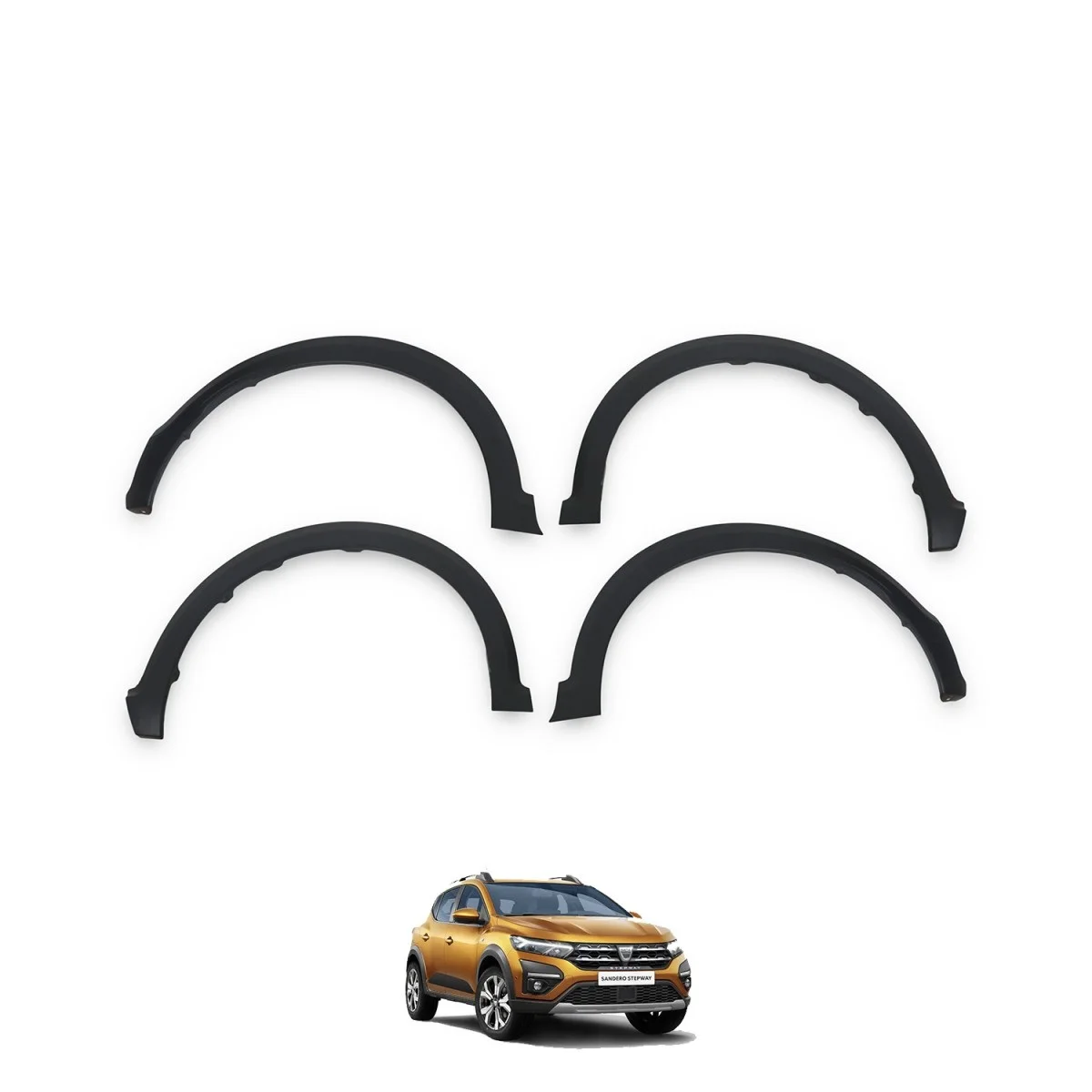 

For Dacia Sandero 2021 and later Models SIDE HOOD PROTECTOR 4 Pieces --Door Dodik Set Spare Part Flap Auto Styling Accessories