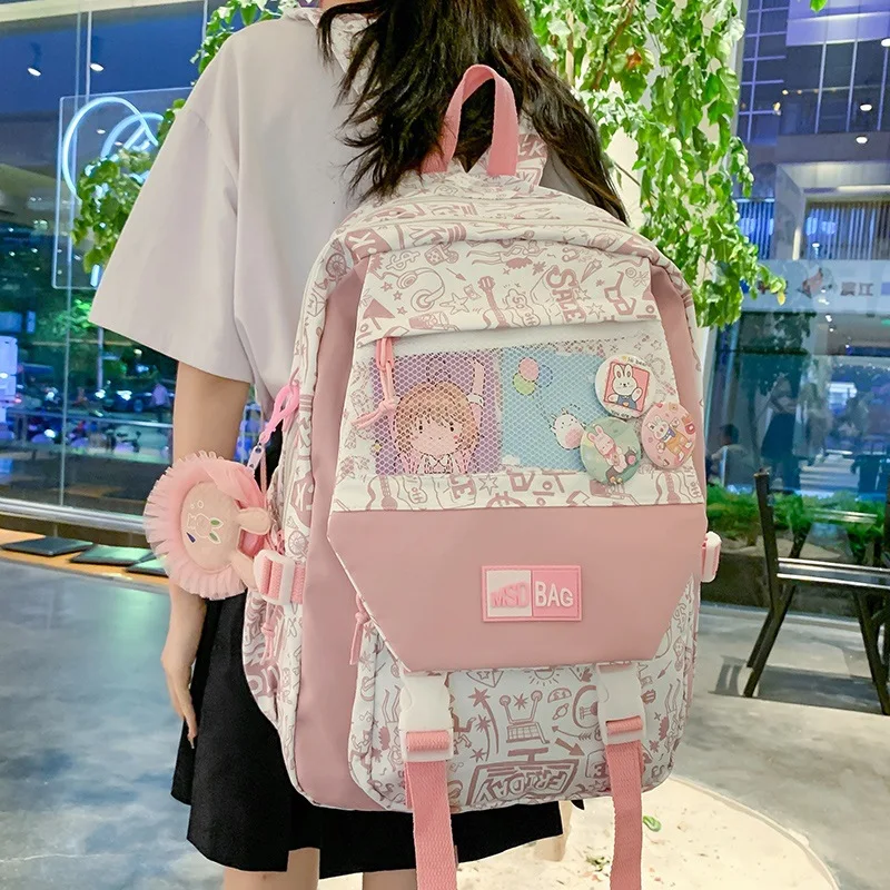 Schoolbag girls primary school students girls new high school students junior girl students casual High capacity backpack Gift
Schoolbag girls primary school students girls new high school students junior girl students casual High capacity backpack Gift