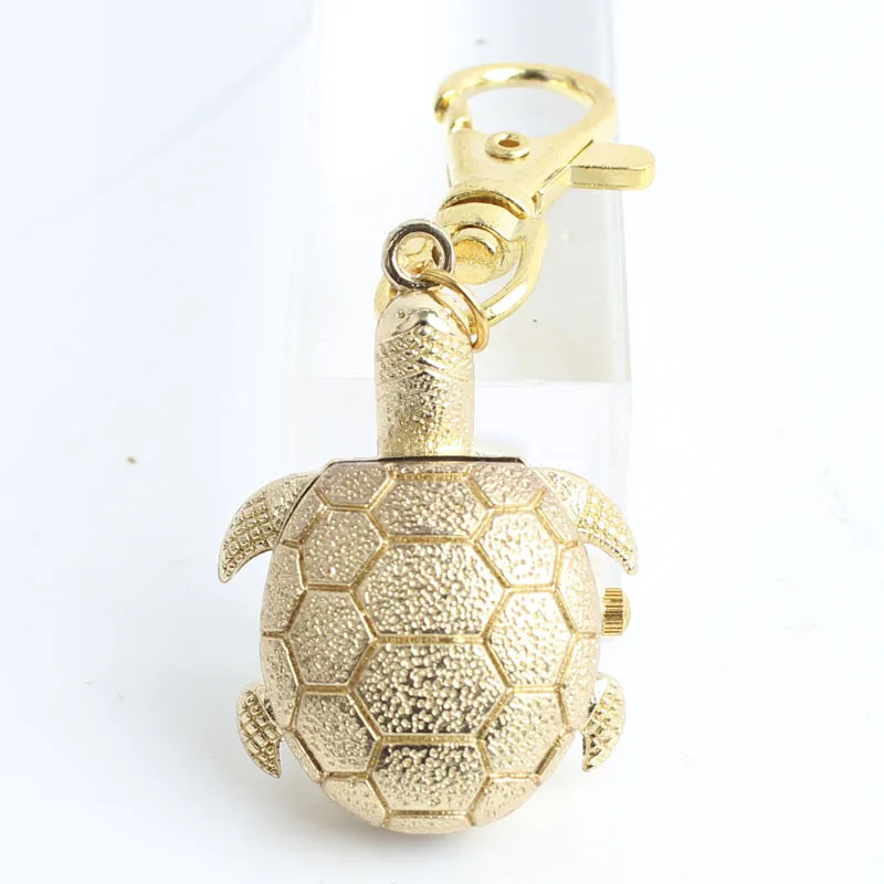

Золотая черепаха кварцевые карманные часы для детей мальчик девочка маленький мультфильм милое ожерелье кулон свитер цепь часы подарок