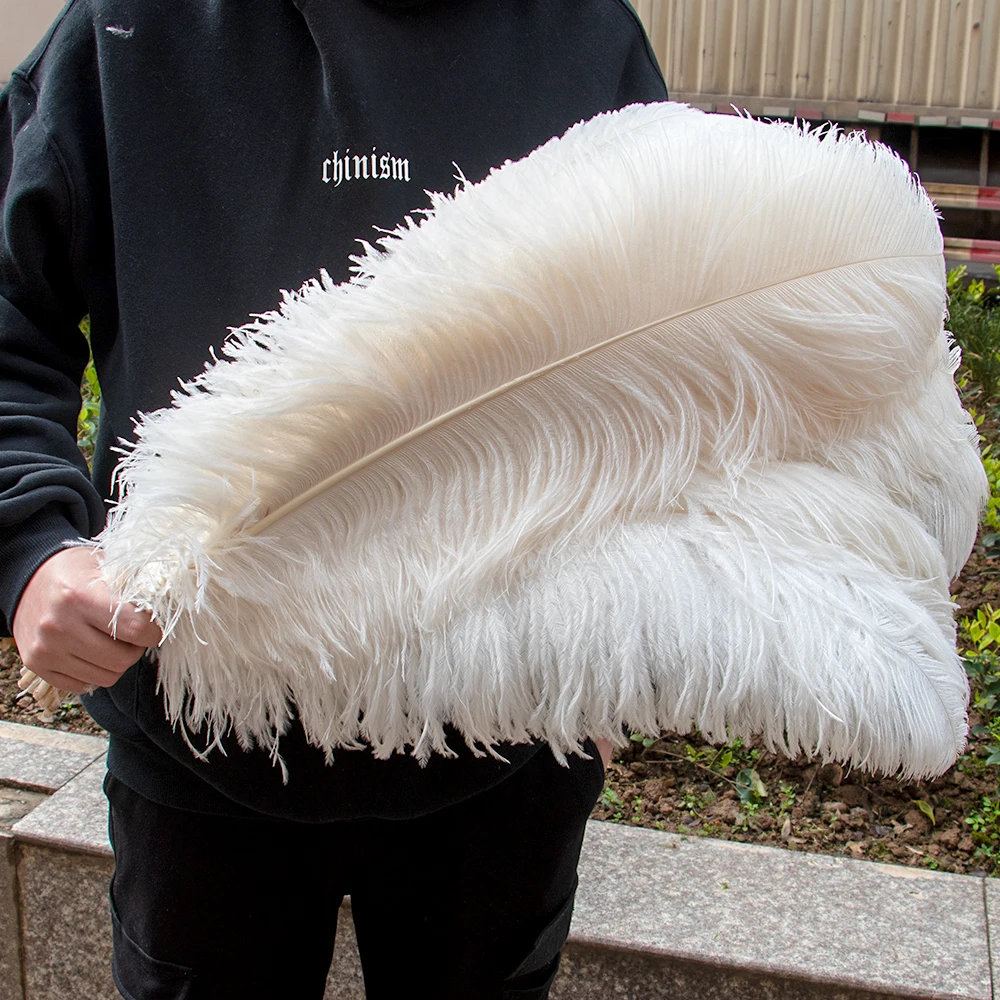 

10Pcs Natural White Ostrich Feathers 15-45cm Fluffy Plumes for Crafts Jewelry Accessories Carnival Table Centerpieces Decoration