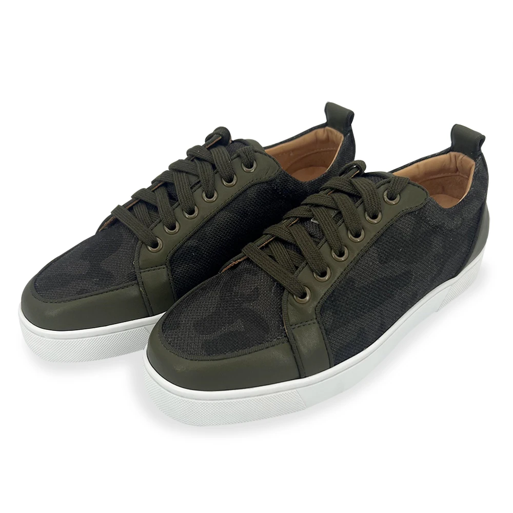 New Designer Calfskin Leather Canvas Casual Shoes Military Green Low Top Lace-up Sneakers For Women Men Flat Trainers Shoes
New Designer Calfskin Leather Canvas Casual Shoes Military Green Low Top Lace-up Sneakers For Women Men Flat Trainers Shoes