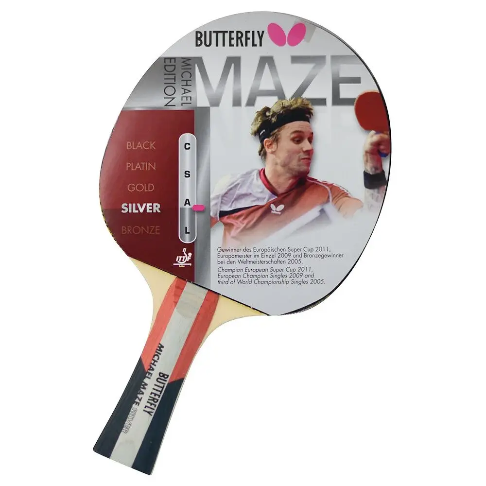 

Butterfly 85060 Maze Silver ITTF Approved Table Tennis Approved Ping Pong Racket for Professional Level Sportive Players