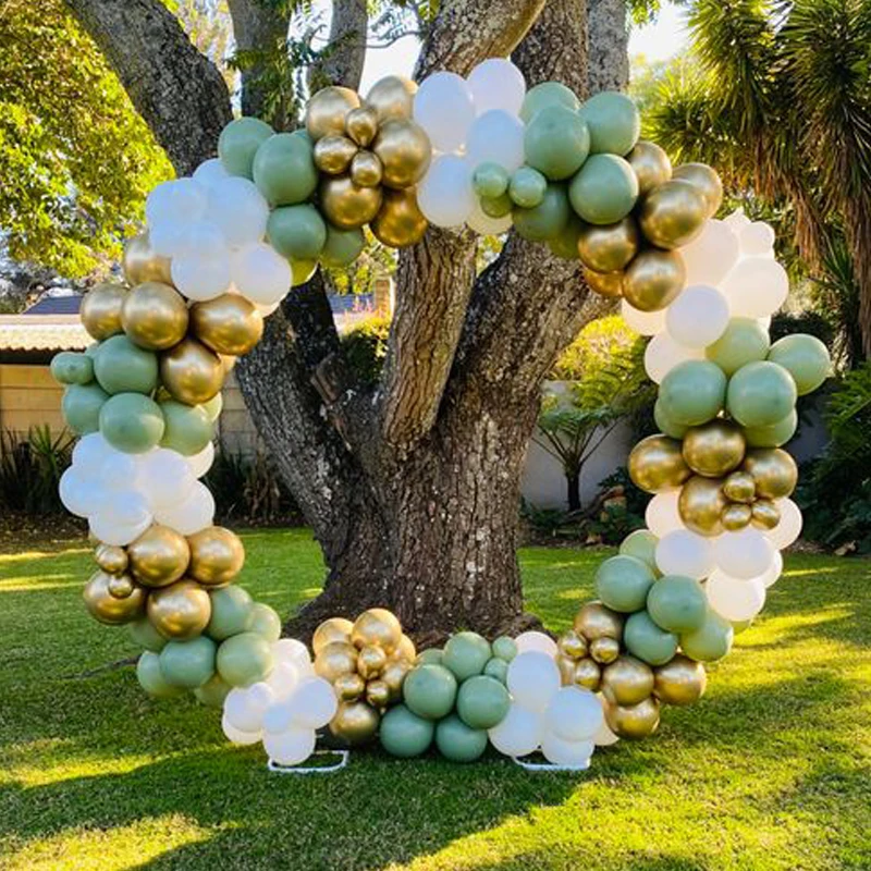 

Avocado Green Wedding Birthday Party Backdrop Baby Shower DIY White Holidays Dinner Table Decoration Sign Balloon Garland