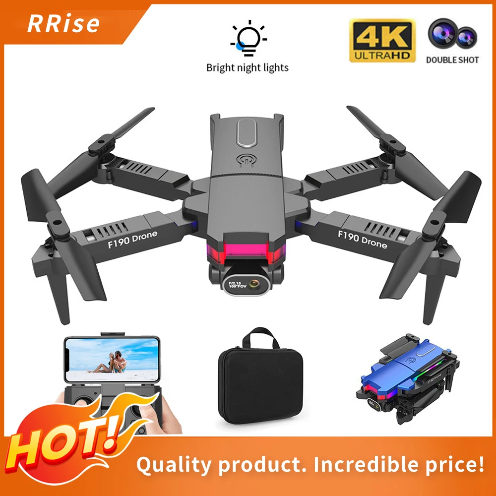 New F190 MINI Drone 4K HD WIFI FPV Drone With Wide Angle Camera Smart height One-key Take-off Foldable RC Quadcopter Toys Gifts
New F190 MINI Drone 4K HD WIFI FPV Drone With Wide Angle Camera Smart height One-key Take-off Foldable RC Quadcopter Toys Gifts