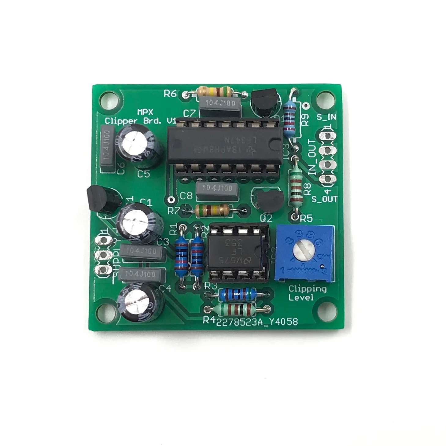 MPX Clipper Circuit Module for Stereo Generator Encoder with FM Broadcast PLL Transmitter Radio Station
MPX Clipper Circuit Module for Stereo Generator Encoder with FM Broadcast PLL Transmitter Radio Station