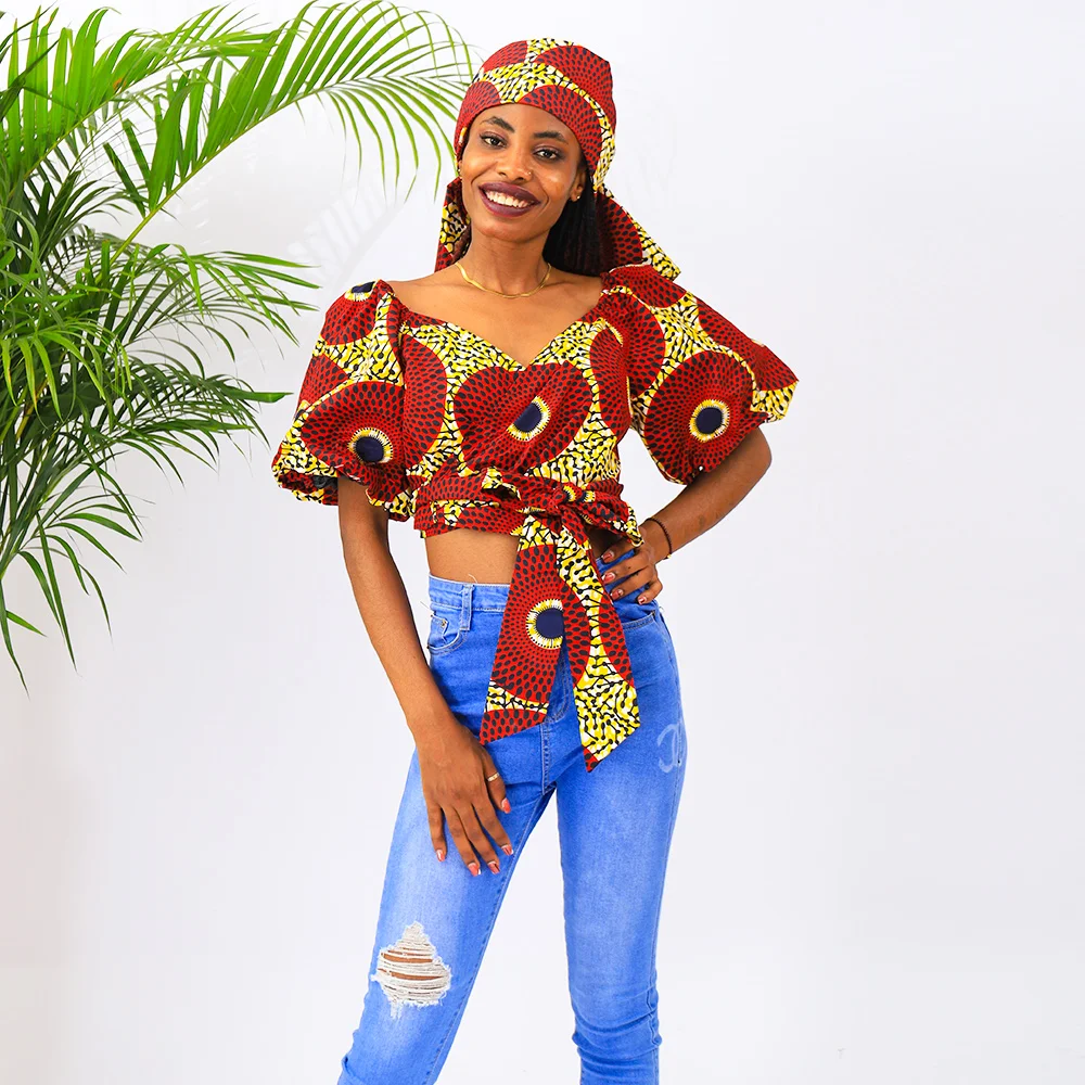 African Clothes For Women Ankara Print Tops Headscarf Set Fashion Ankara Style Clothes Sexy Party Women's Wear
African Clothes For Women Ankara Print Tops Headscarf Set Fashion Ankara Style Clothes Sexy Party Women's Wear