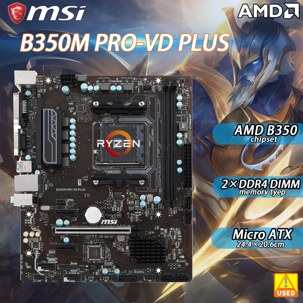 AM4 Motherboard MSI B350M PRO-VD PLUS Adopts AMD B350 Chipset Realtek 8111H Gigabit LAN Socket AM4 Supports AMD RYZEN Processor
AM4 Motherboard MSI B350M PRO-VD PLUS Adopts AMD B350 Chipset Realtek 8111H Gigabit LAN Socket AM4 Supports AMD RYZEN Processor