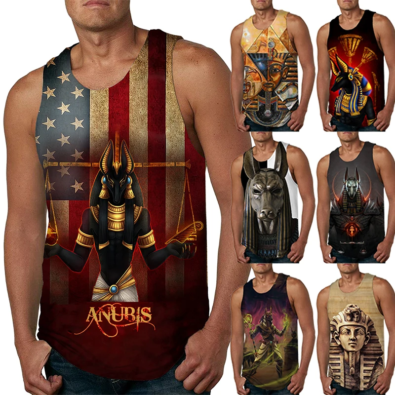 Summer Casual Fashion Top Vintage Egypt Print Sleeveless T-shirt Tank Tops Mens Vest Sportwear Tracksuits Men's Clothing
Summer Casual Fashion Top Vintage Egypt Print Sleeveless T-shirt Tank Tops Mens Vest Sportwear Tracksuits Men's Clothing