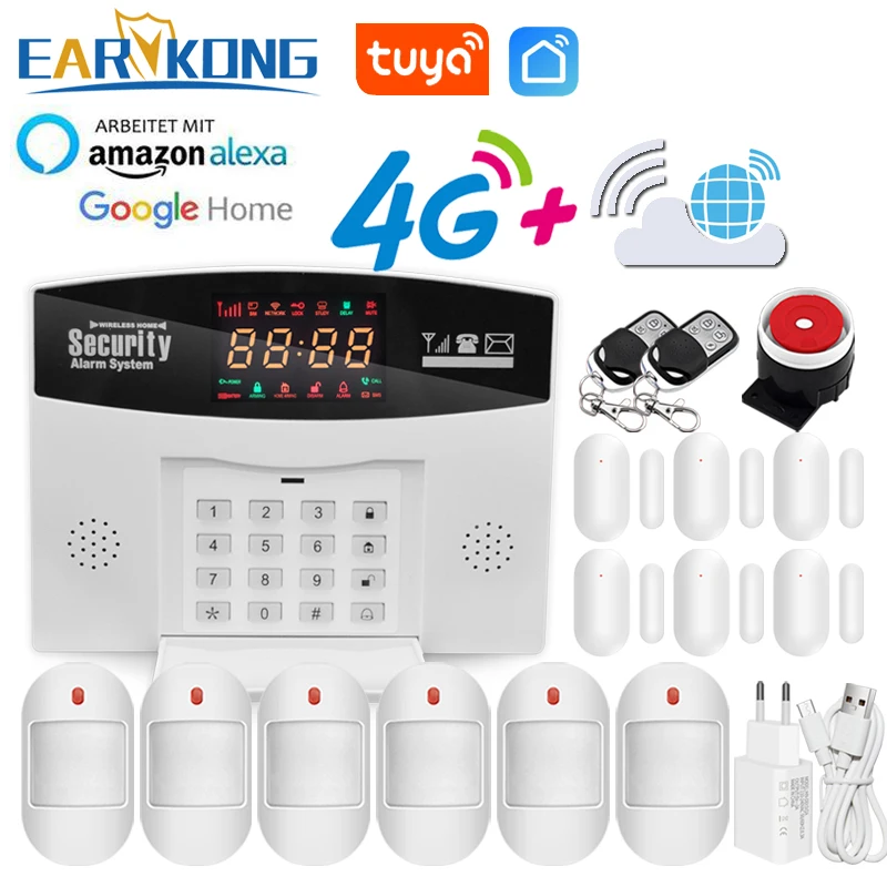 NEW Tuya 4G GSM Alarm System 433MHz Wireless Smart Home Security System 4G SIM Card APP Remote Control Compatible Alexa Google
NEW Tuya 4G GSM Alarm System 433MHz Wireless Smart Home Security System 4G SIM Card APP Remote Control Compatible Alexa Google