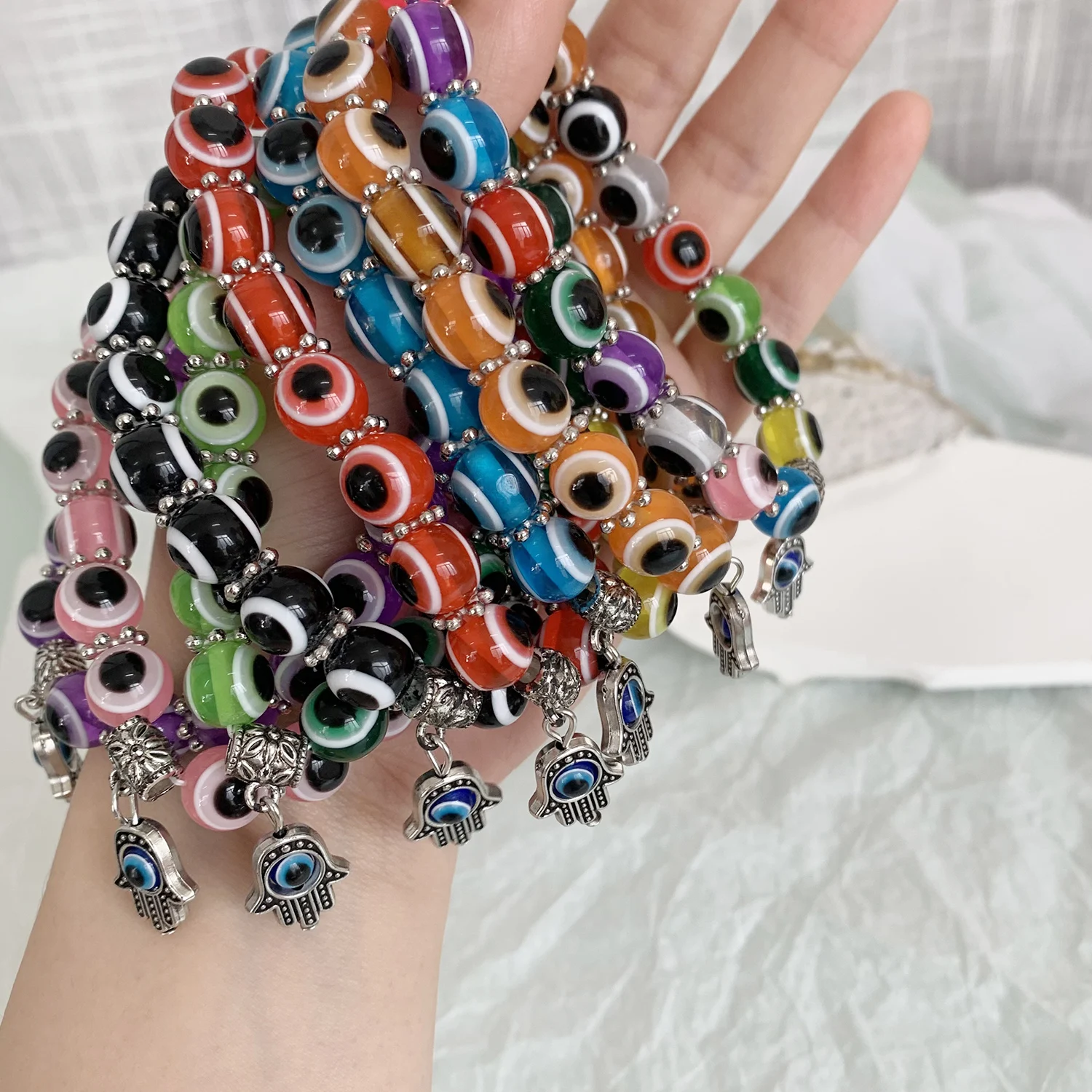 New Fashion Evil Eye Bracelet For Women Men Adjustable Multicolor Eye Beads Hand-Woven Lucky Chain Bracelet Prayer Jewelry Gifts
New Fashion Evil Eye Bracelet For Women Men Adjustable Multicolor Eye Beads Hand-Woven Lucky Chain Bracelet Prayer Jewelry Gifts