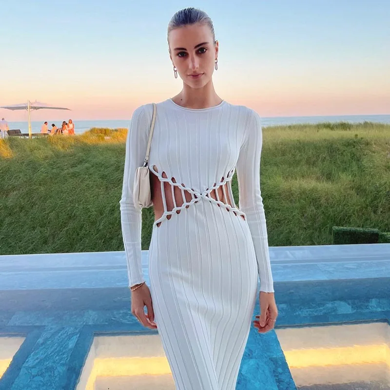 WOMEN TWIST WAIST HOLLOW OUT LONG SLEEVE SEXY WHITE MAXI DRESS CASUAL BASIC ELEGANT NIGHT PARTY CLUB DRESS
WOMEN TWIST WAIST HOLLOW OUT LONG SLEEVE SEXY WHITE MAXI DRESS CASUAL BASIC ELEGANT NIGHT PARTY CLUB DRESS
