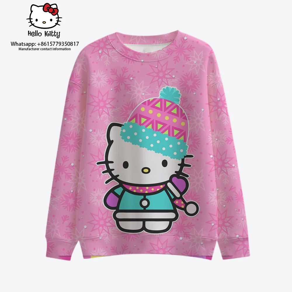 Youth Jacket 2023 New Fashion Ins Sweater Women's Top Sports Sweater Christmas Style Trendy Top Hello Kitty Printed Round Neck S
Youth Jacket 2023 New Fashion Ins Sweater Women's Top Sports Sweater Christmas Style Trendy Top Hello Kitty Printed Round Neck S