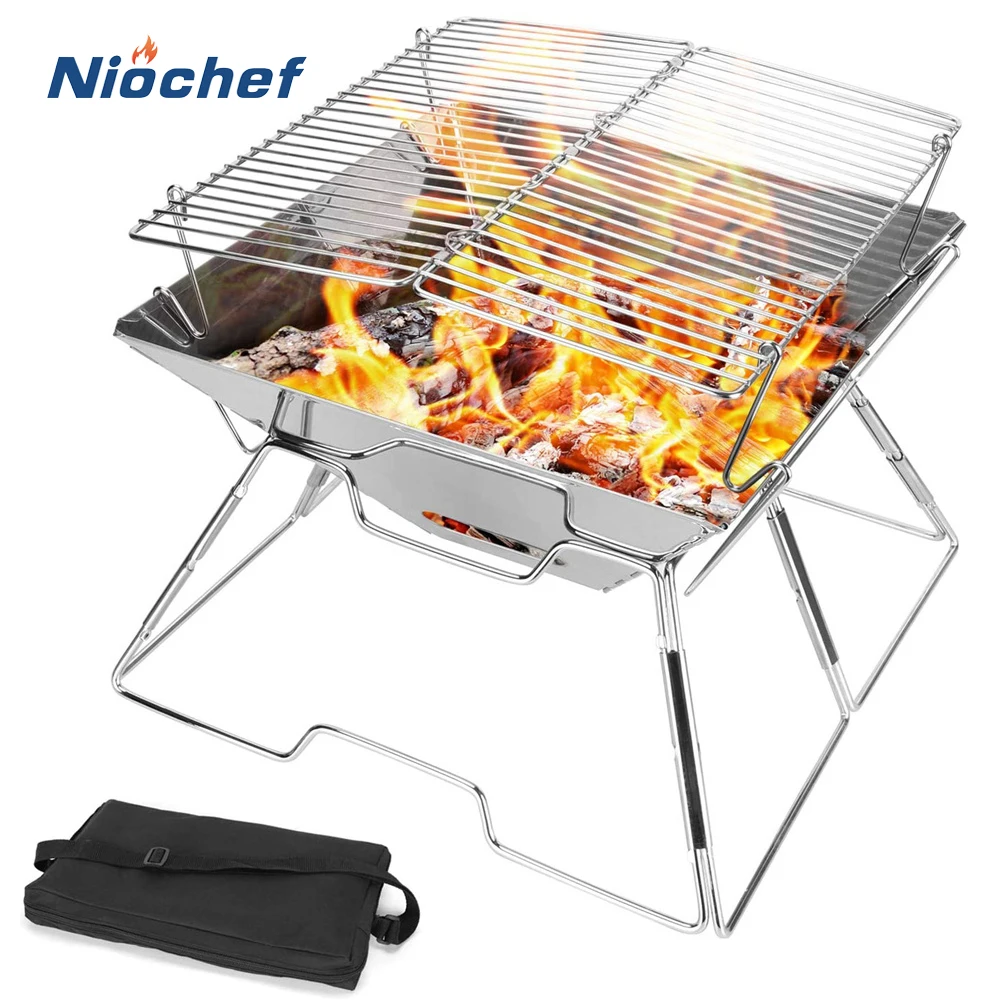 New Outdoor Portable BBQ Grill Stainless Steel Folding Barbecue Grill Picnic Charcoal Barbecue Grills Home Camping Barbeque Tool 
New Outdoor Portable BBQ Grill Stainless Steel Folding Barbecue Grill Picnic Charcoal Barbecue Grills Home Camping Barbeque Tool