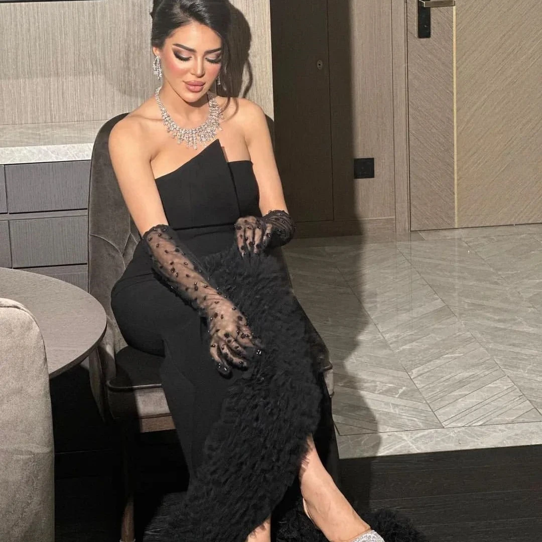 Fairytale Strapless Prom Dresses Sleeveless Floor-Length Wedding Party High Fork Gloves A-Line Stain Grace Women Zipper Up 2023
Fairytale Strapless Prom Dresses Sleeveless Floor-Length Wedding Party High Fork Gloves A-Line Stain Grace Women Zipper Up 2023