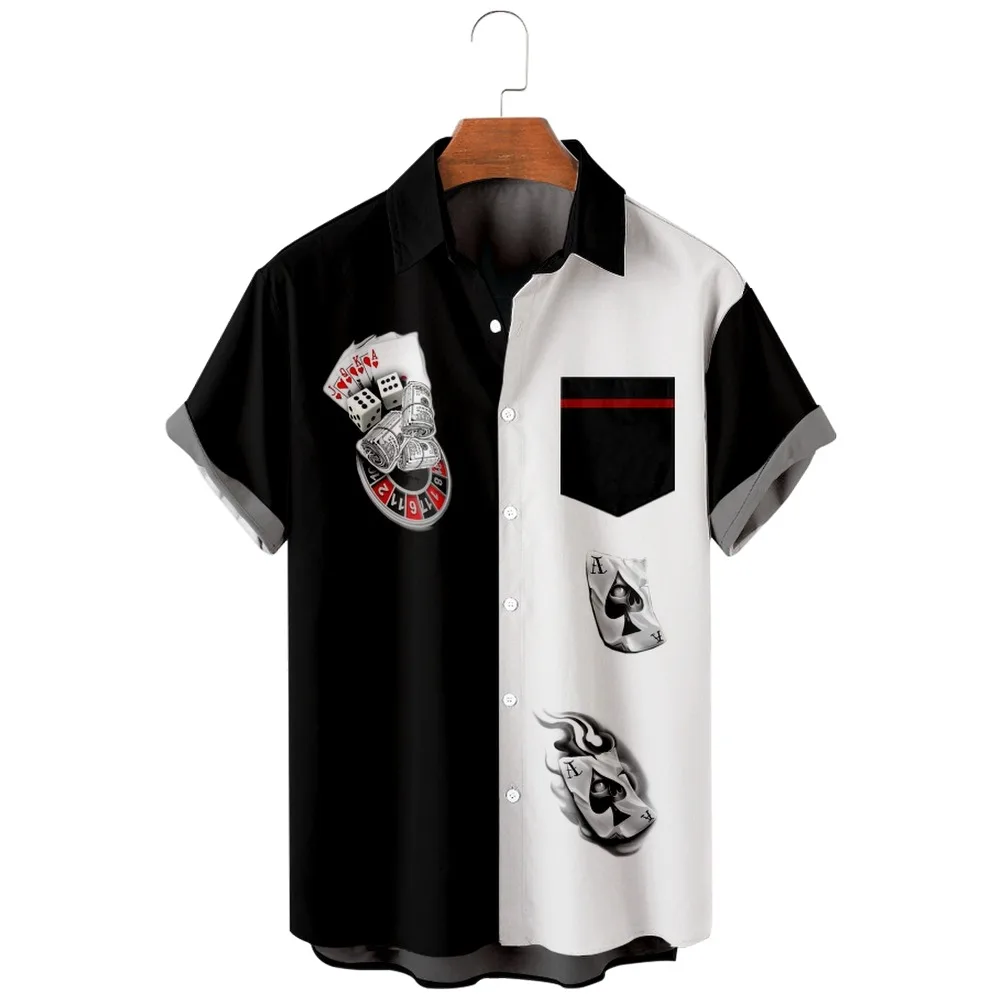 2022 Las Vegas Poker Vintage Print Shirts, Fashion Casual Vacation Hawaiian Beach Style, Summer Pocket Shirts For Men
2022 Las Vegas Poker Vintage Print Shirts, Fashion Casual Vacation Hawaiian Beach Style, Summer Pocket Shirts For Men