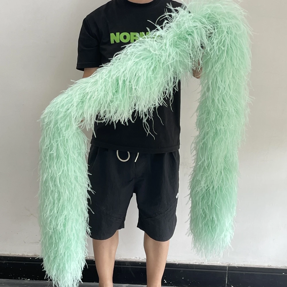 2 Meters Natural Ostrich Feathers Boa 6 Ply Ostrich Plumes Trim Shawl for Tea Party Stage Show Costume Sewing Feather Decoration
2 Meters Natural Ostrich Feathers Boa 6 Ply Ostrich Plumes Trim Shawl for Tea Party Stage Show Costume Sewing Feather Decoration
