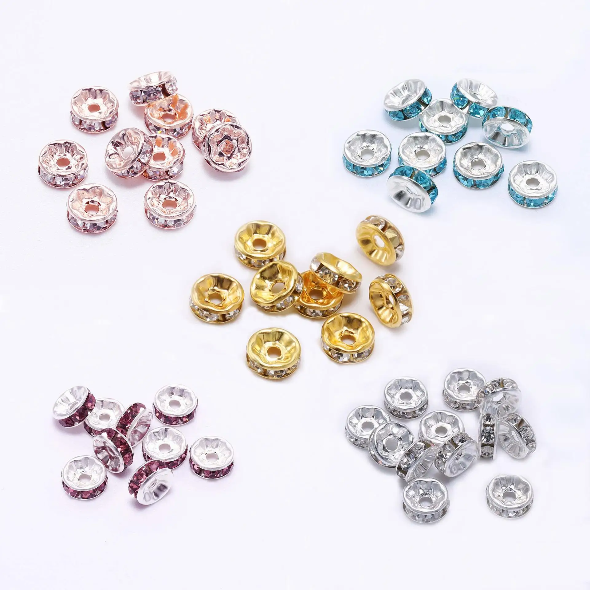 100Pcs Spacer Beads 8mm Crystal Rhinestone for Jewelry Making DIY Spacer Beads for Bracelets
100Pcs Spacer Beads 8mm Crystal Rhinestone for Jewelry Making DIY Spacer Beads for Bracelets