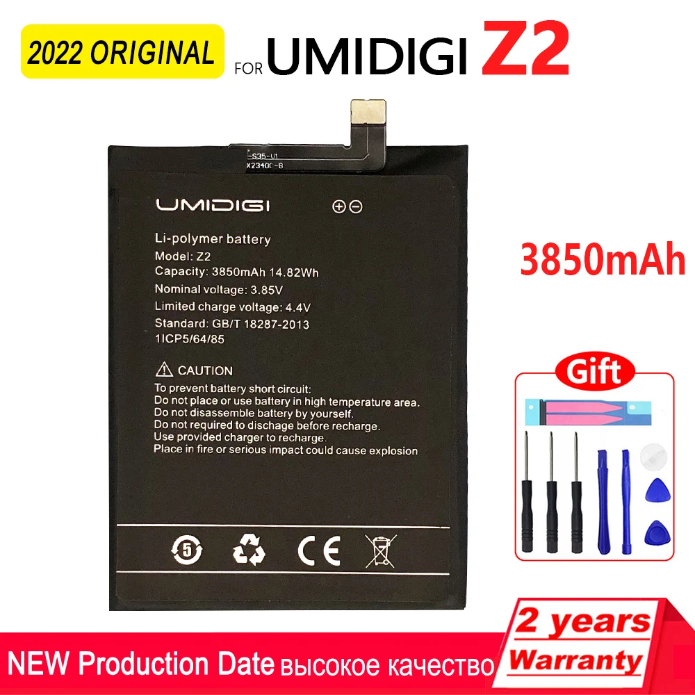 

100% Original Rechargeable 3850mAh Z2 Battery for UMI UMIDIGI Z2 Replacement High quality Batteries With Tools+Tracking Number