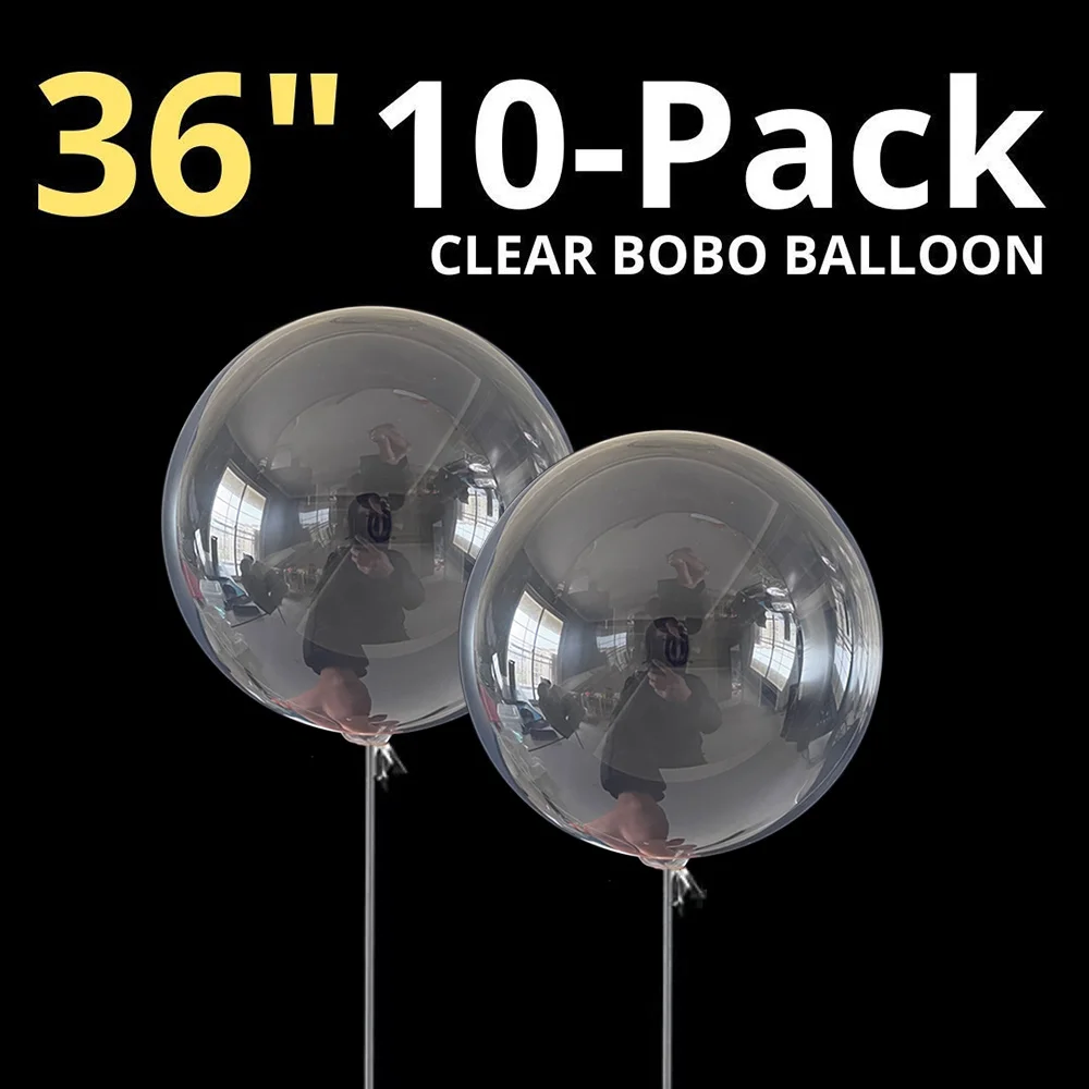 36Inch Clear Bobo Balloons Birthday Bubble Balloons 10pcs DIY Party Supplies Home Decorations
36Inch Clear Bobo Balloons Birthday Bubble Balloons 10pcs DIY Party Supplies Home Decorations