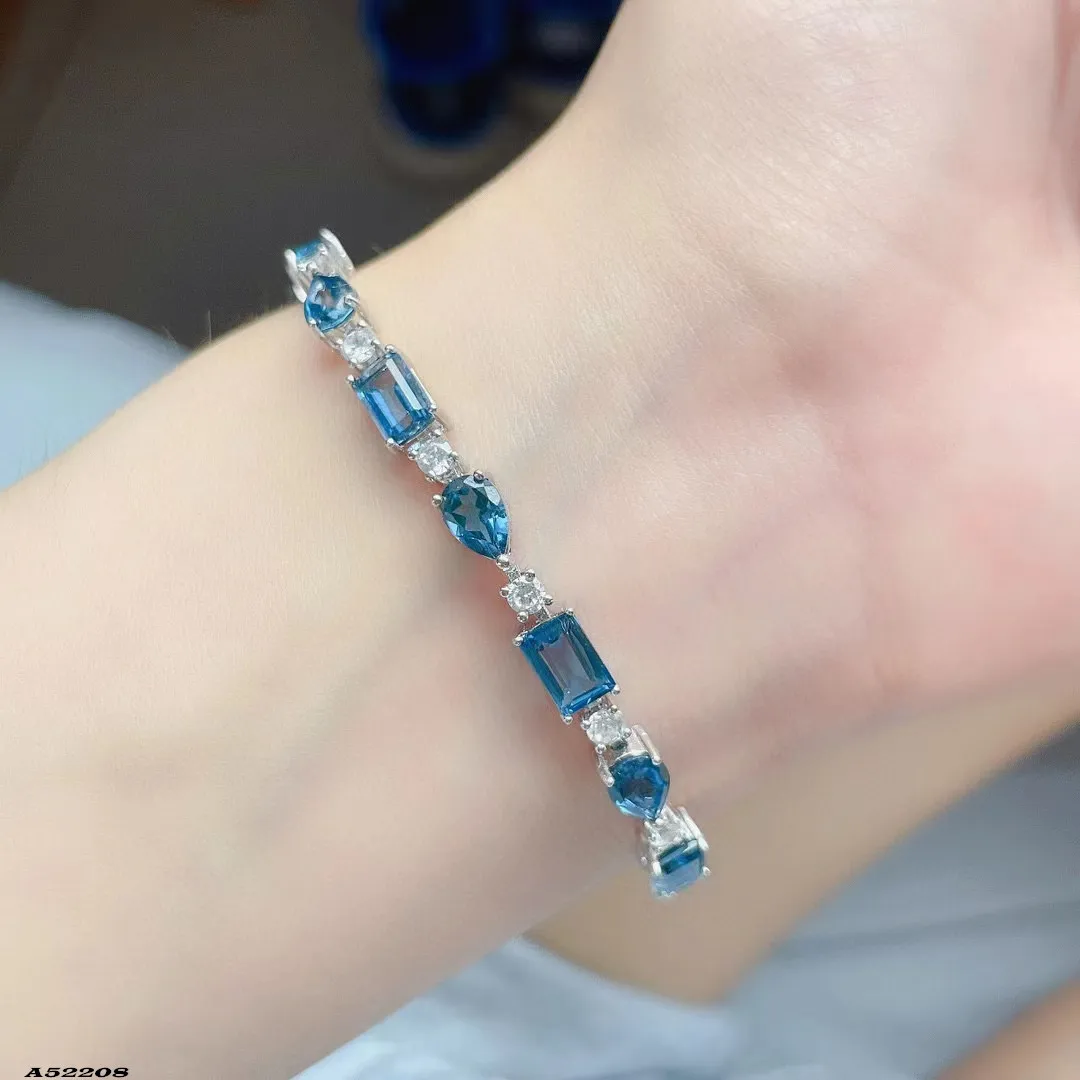 Fine Jewelry Ladies Bracelet Chain 925 Sterling Silver Natural Stone Topaz Bridal Accessories Birthday Wedding Party Girl Gifts
Fine Jewelry Ladies Bracelet Chain 925 Sterling Silver Natural Stone Topaz Bridal Accessories Birthday Wedding Party Girl Gifts