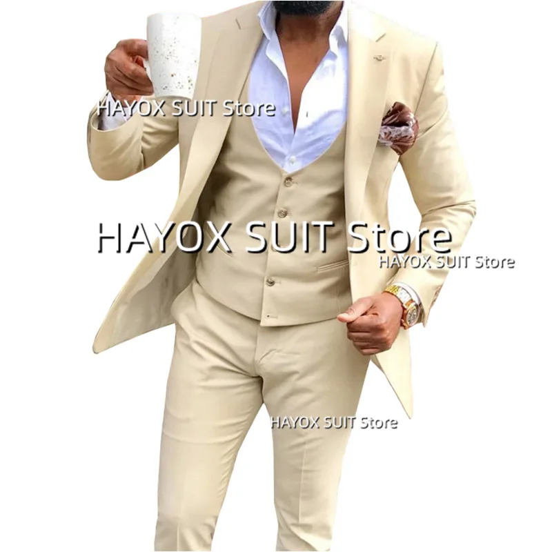 Men's Slim Fit Suit 3 Piece Point Lapel Jacket Groomsman Groom Wedding Blazer Vest Pants Set Tuxedo
Men's Slim Fit Suit 3 Piece Point Lapel Jacket Groomsman Groom Wedding Blazer Vest Pants Set Tuxedo