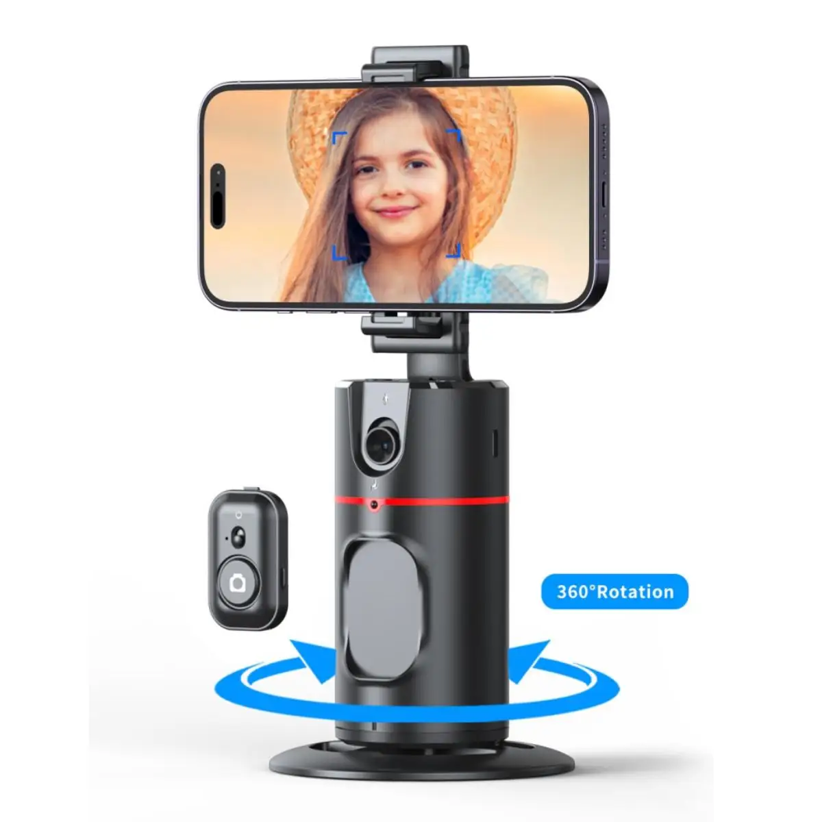 

The new model comes with a Bluetooth wireless remote control 360° smart face recognition tracking gimbal