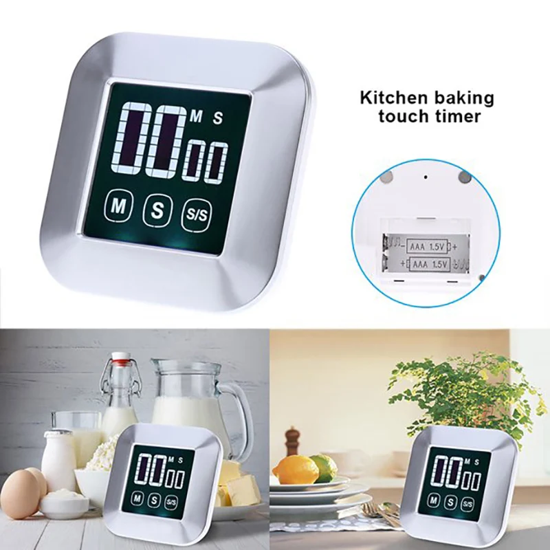 Electronic Timer Digital Touching Screen LCD Display Portable for Kitchen Cooking
Electronic Timer Digital Touching Screen LCD Display Portable for Kitchen Cooking