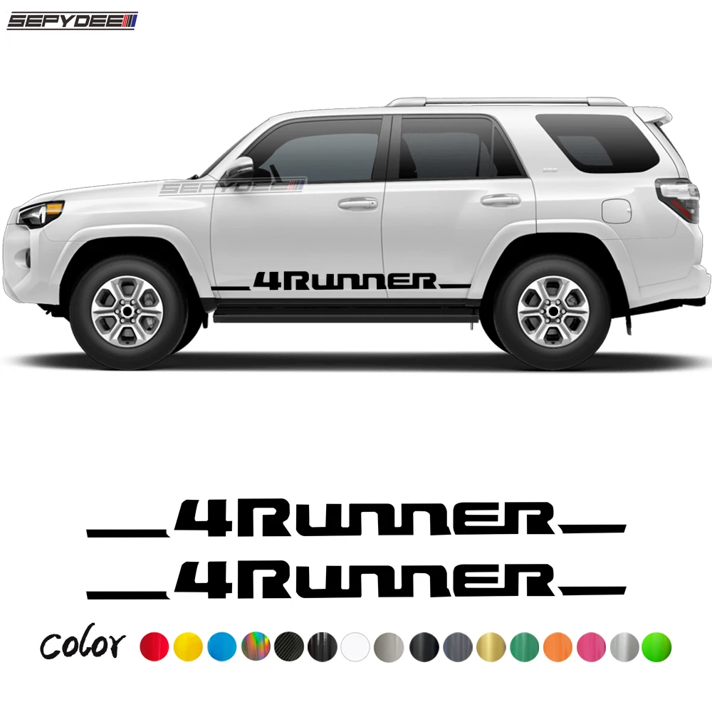 2Pcs Car Door Side Skirt Sticker Racing Sport Letter Graphics Body Decor Vinyl Film Decals For Toyota 4Runner Accessories
2Pcs Car Door Side Skirt Sticker Racing Sport Letter Graphics Body Decor Vinyl Film Decals For Toyota 4Runner Accessories