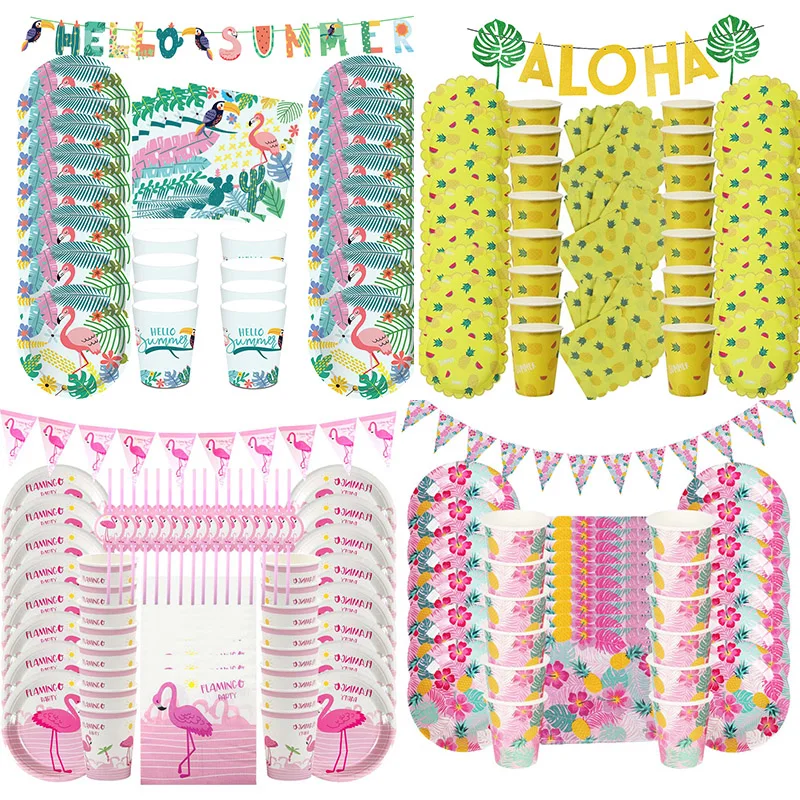 Flamingo Party Decoration Hawaii Summer Tropical Party Supplies Flamingo Pineapple Luau Birthday Party Disposable Tableware Set
Flamingo Party Decoration Hawaii Summer Tropical Party Supplies Flamingo Pineapple Luau Birthday Party Disposable Tableware Set
