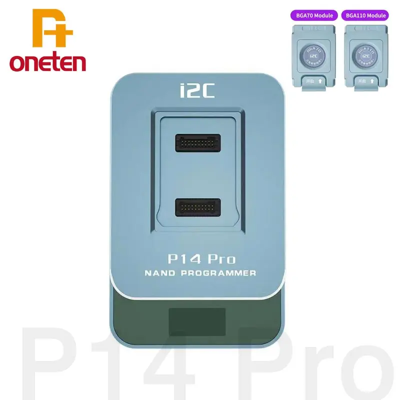 I2C P14 PRO BGA110/BGA70 PCIE NAND Programmer For iPhone 5-14PM Hard Disk DFU Onekey Read Write Purple Screen Unpack WiFi Tool
I2C P14 PRO BGA110/BGA70 PCIE NAND Programmer For iPhone 5-14PM Hard Disk DFU Onekey Read Write Purple Screen Unpack WiFi Tool