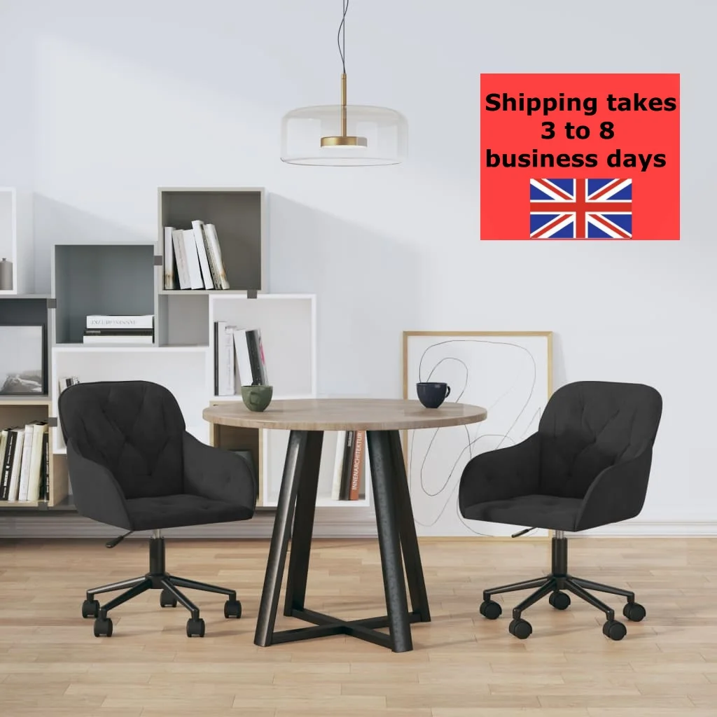 Swivel Dining Chairs 2 pcs Black Velvet living room furniture, dining armchair 2 armchairs for living room, Office chair
Swivel Dining Chairs 2 pcs Black Velvet living room furniture, dining armchair 2 armchairs for living room, Office chair