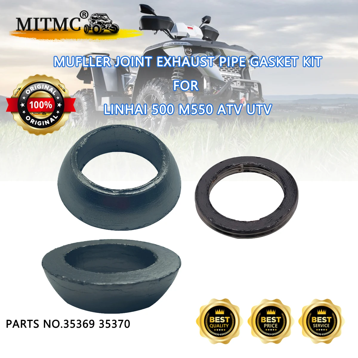 3 шт. комплект прокладок глушителя для Linhai 500 M550 ATV LH500 LH550 M550 35369 35370
3 шт. комплект прокладок глушителя для Linhai 500 M550 ATV LH500 LH550 M550 35369 35370