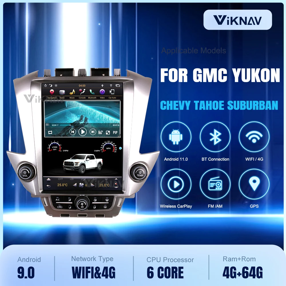 Автомобильный радиоприемник PX6 Android для GMC Yukon Chevrolet Tahoe Suburban 2015-2019, автомобильный мультимедийный плеер, автомобильный стерео экран GPS-навигац...
Автомобильный радиоприемник PX6 Android для GMC Yukon Chevrolet Tahoe Suburban 2015-2019, автомобильный мультимедийный плеер, автомобильный стерео экран GPS-навигац...
