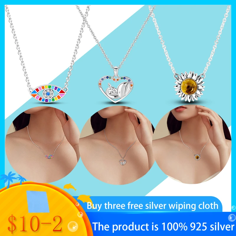 Hot Moment Sunflower Necklace Pendant Snake Chain Year Classic Original 925 Sterling Silver Women's Fashion Jewelry Making Gift
Hot Moment Sunflower Necklace Pendant Snake Chain Year Classic Original 925 Sterling Silver Women's Fashion Jewelry Making Gift