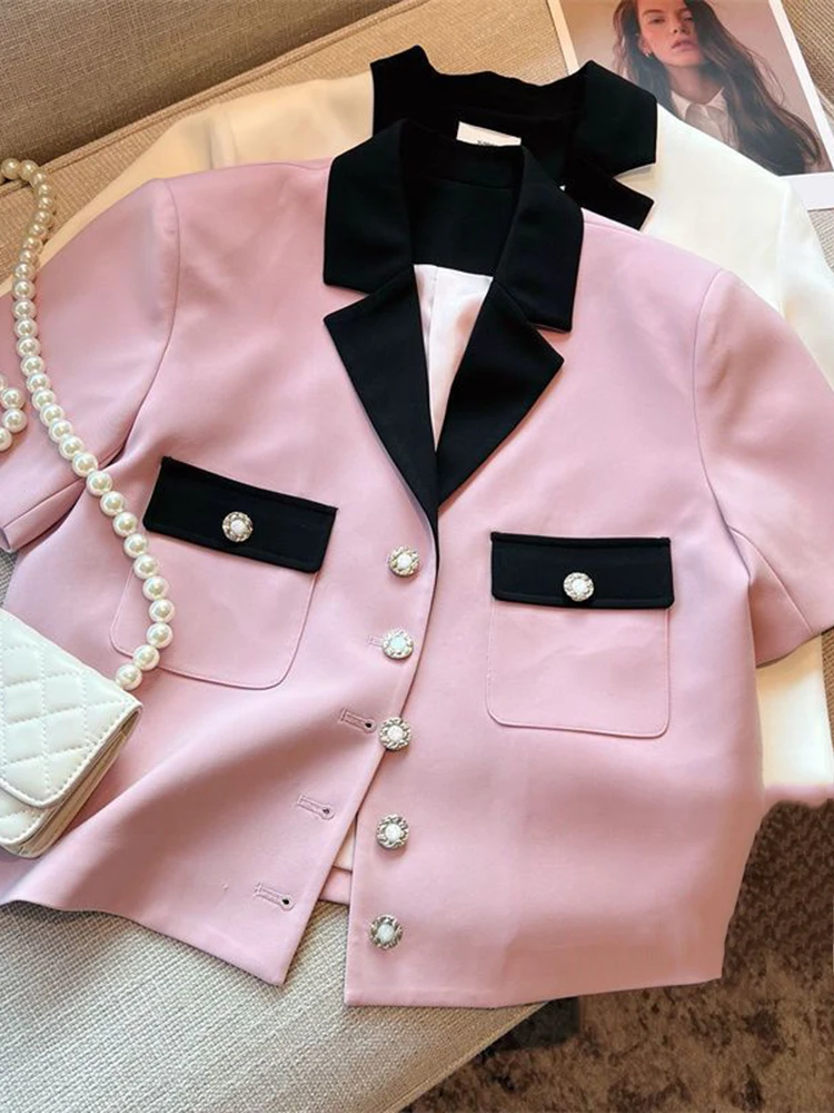 2023 Summer New Vintage French Fashion Sweet Jacket Women Luxury Short Coats Loose Short Sleeve Outwear Casacos chaqueta mujer
2023 Summer New Vintage French Fashion Sweet Jacket Women Luxury Short Coats Loose Short Sleeve Outwear Casacos chaqueta mujer