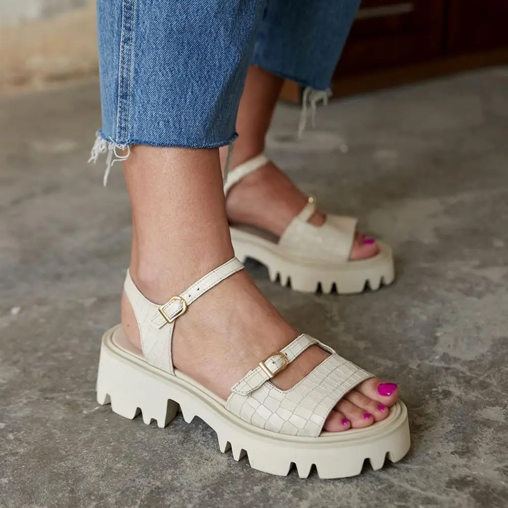 Tatia Inner Outer Genuine Leather Crocodile Thick Platform Lightweight Eva Sole Sandals Poshnmore Beige Nude Black Casual Shoes
Tatia Inner Outer Genuine Leather Crocodile Thick Platform Lightweight Eva Sole Sandals Poshnmore Beige Nude Black Casual Shoes