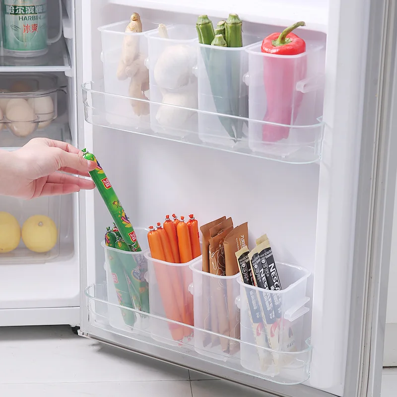 4Pcs Kitchen Refrigerator Storage Box Plastic Mini Seasoning Bag Storage Gap Hanging Partition Storage Box For Home
4Pcs Kitchen Refrigerator Storage Box Plastic Mini Seasoning Bag Storage Gap Hanging Partition Storage Box For Home