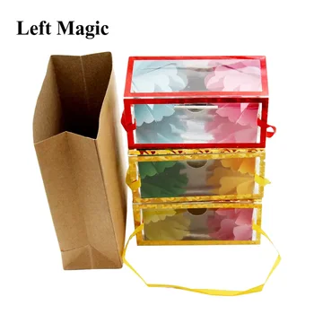 Large Appearing Flower Boxes Dream Bag Magic Tricks Size(28*11*11cm) Flower From Empty Box Stage Magic Props Magician Illusion