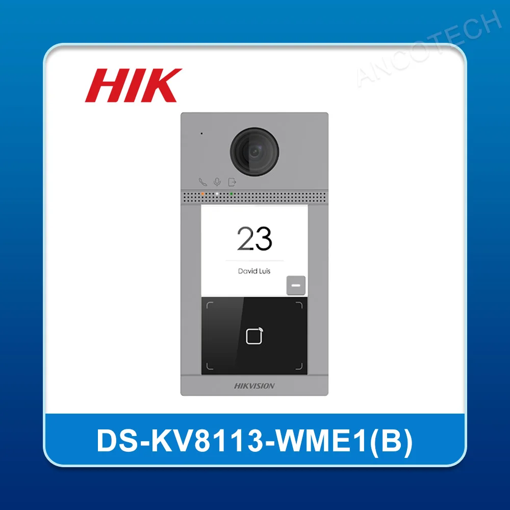 HIK DS-KV8113-WME1 1 Button Metal Villa Door Station 2MP HD Camera with IR Support WIFI IP65 IK08 3 Indicator Integrated
HIK DS-KV8113-WME1 1 Button Metal Villa Door Station 2MP HD Camera with IR Support WIFI IP65 IK08 3 Indicator Integrated