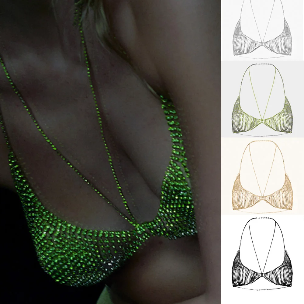Night Elf Shiny Harness Chest Jewelry Necklace for Women Nightclub Rhinestone Body Chain Bra Lingerie Underwear Party Festival
Night Elf Shiny Harness Chest Jewelry Necklace for Women Nightclub Rhinestone Body Chain Bra Lingerie Underwear Party Festival