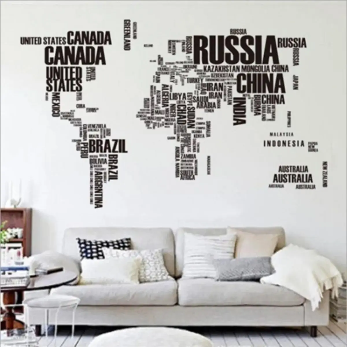 Decorative World Map Countries Written Decor Wall Sticker Decal Set Home Office Living Room Decoration Perfect Gift
Decorative World Map Countries Written Decor Wall Sticker Decal Set Home Office Living Room Decoration Perfect Gift