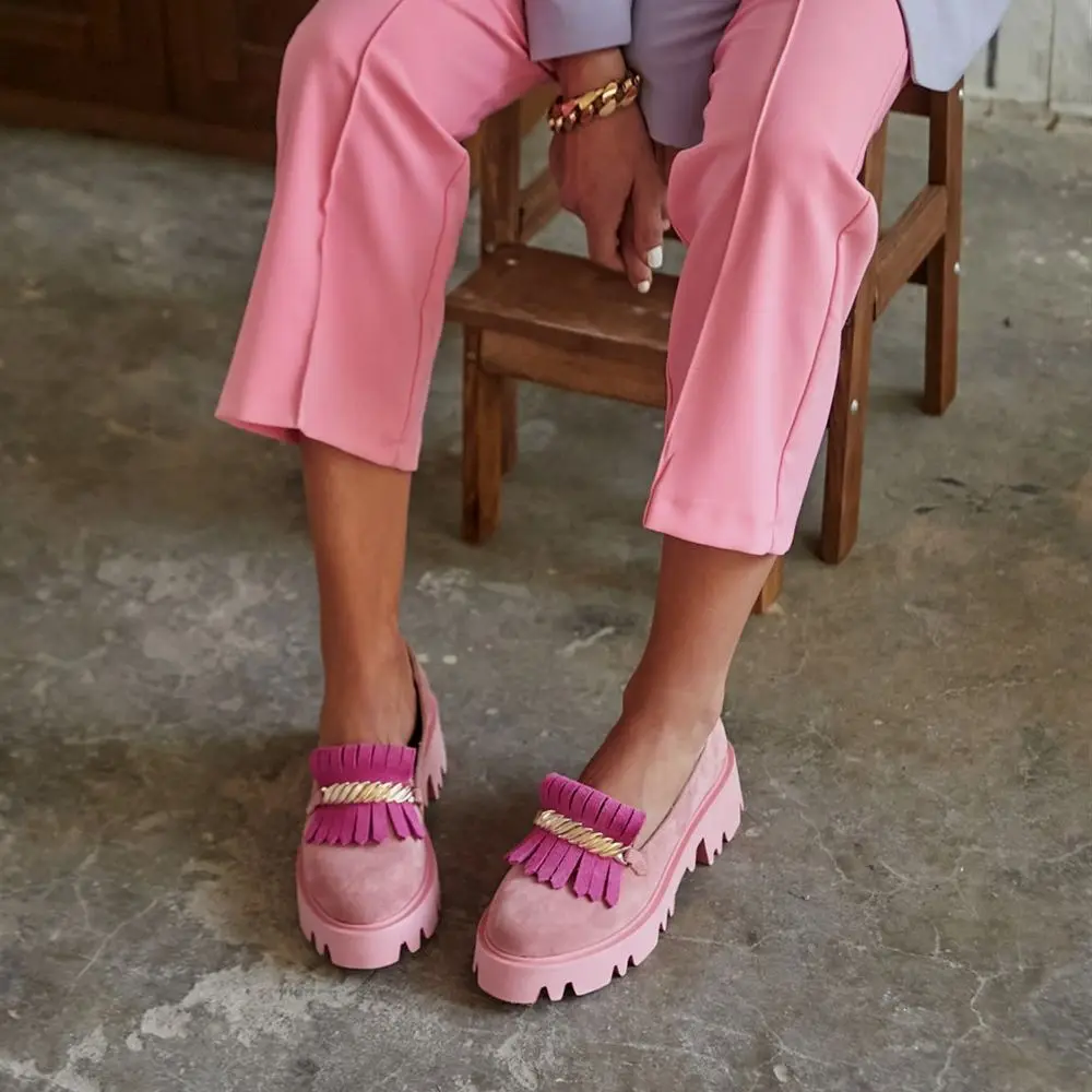 Cloud Inner Exterior Genuine Leather Suede Flat Thick Platform Eva Light Sole Buckle Loafer Poshnmore Pink Sax Blue Orange Fuch
Cloud Inner Exterior Genuine Leather Suede Flat Thick Platform Eva Light Sole Buckle Loafer Poshnmore Pink Sax Blue Orange Fuch
