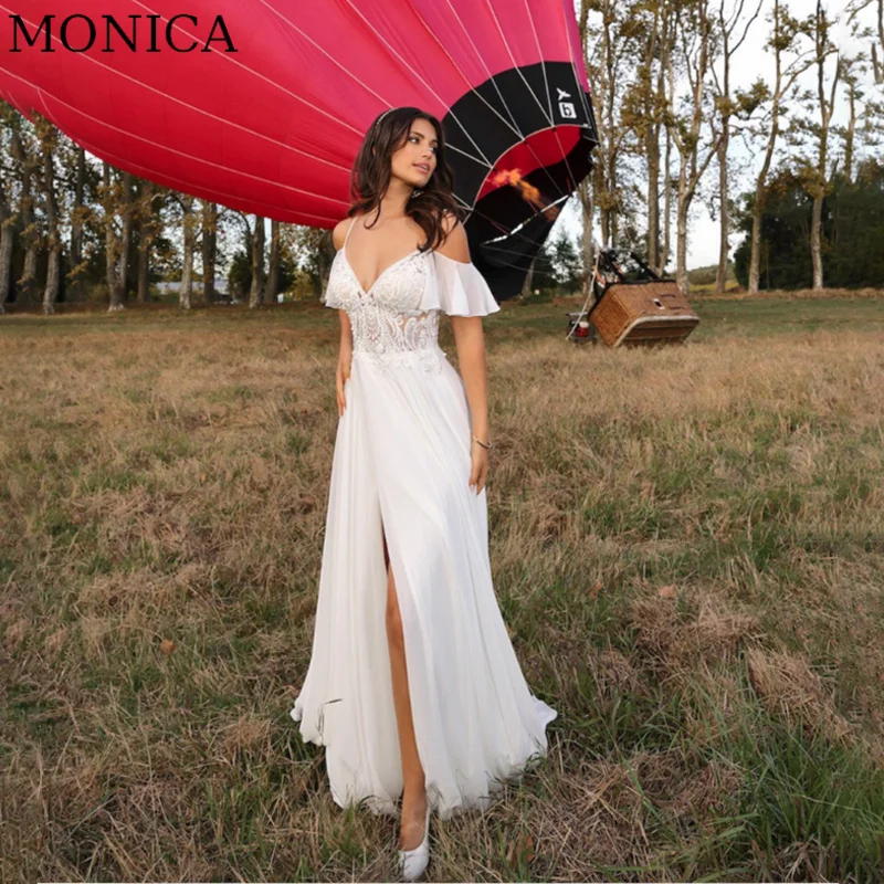 MONICA A-LINE Wedding Dress V-Neck Off The Shoulder Appliques Bride Gown Floor-Length Court Train Vestido De Novia Custom Made
MONICA A-LINE Wedding Dress V-Neck Off The Shoulder Appliques Bride Gown Floor-Length Court Train Vestido De Novia Custom Made