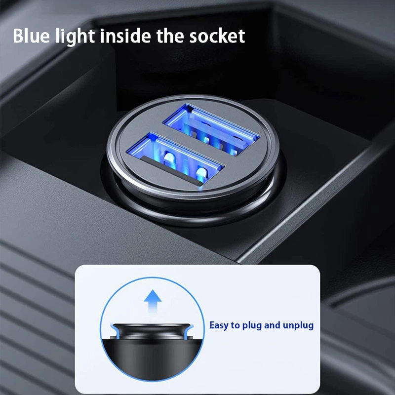 4.8A 5V Car Chargers 2 Ports Fast Charging For Samsung Huawei iphone 11 8 Plus Universal Aluminum Dual USB Car-charger Adapter
4.8A 5V Car Chargers 2 Ports Fast Charging For Samsung Huawei iphone 11 8 Plus Universal Aluminum Dual USB Car-charger Adapter