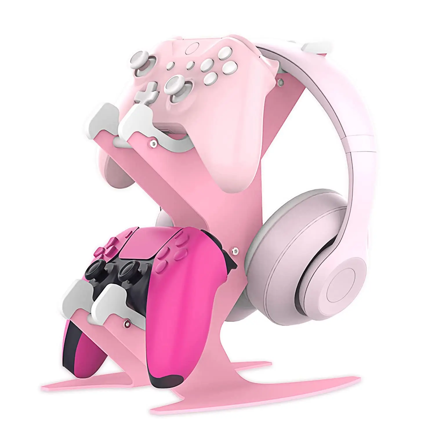 Controller Holder Pink, Headset Stand, Headphone Holder Hanger Mount Universal Gaming PC Accessories Organiser
Controller Holder Pink, Headset Stand, Headphone Holder Hanger Mount Universal Gaming PC Accessories Organiser