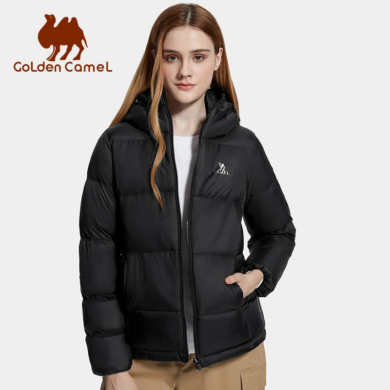 

Golden Camel Outdoor Down Jackets Warm Women's Winter Coats Hooded Thickened Bread Down Men's Jacket Puffer Heated Jacket Female