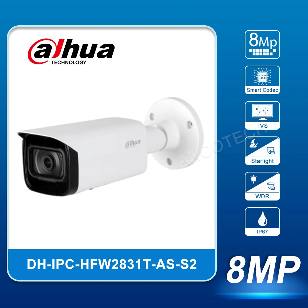 Камера видеонаблюдения Dahua IPC-HFW2831T-AS-S2 8MP Lite IR с фиксированным фокусным расстоянием
Камера видеонаблюдения Dahua IPC-HFW2831T-AS-S2 8MP Lite IR с фиксированным фокусным расстоянием