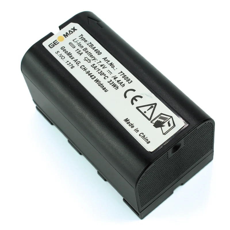 7.4V 4400mAh ZBA400 Battery for Geomax Total Station ZT20/80 ZGP800 Zenith 10/20/50 ZOOM 20/30/35PRO/80 Series
7.4V 4400mAh ZBA400 Battery for Geomax Total Station ZT20/80 ZGP800 Zenith 10/20/50 ZOOM 20/30/35PRO/80 Series